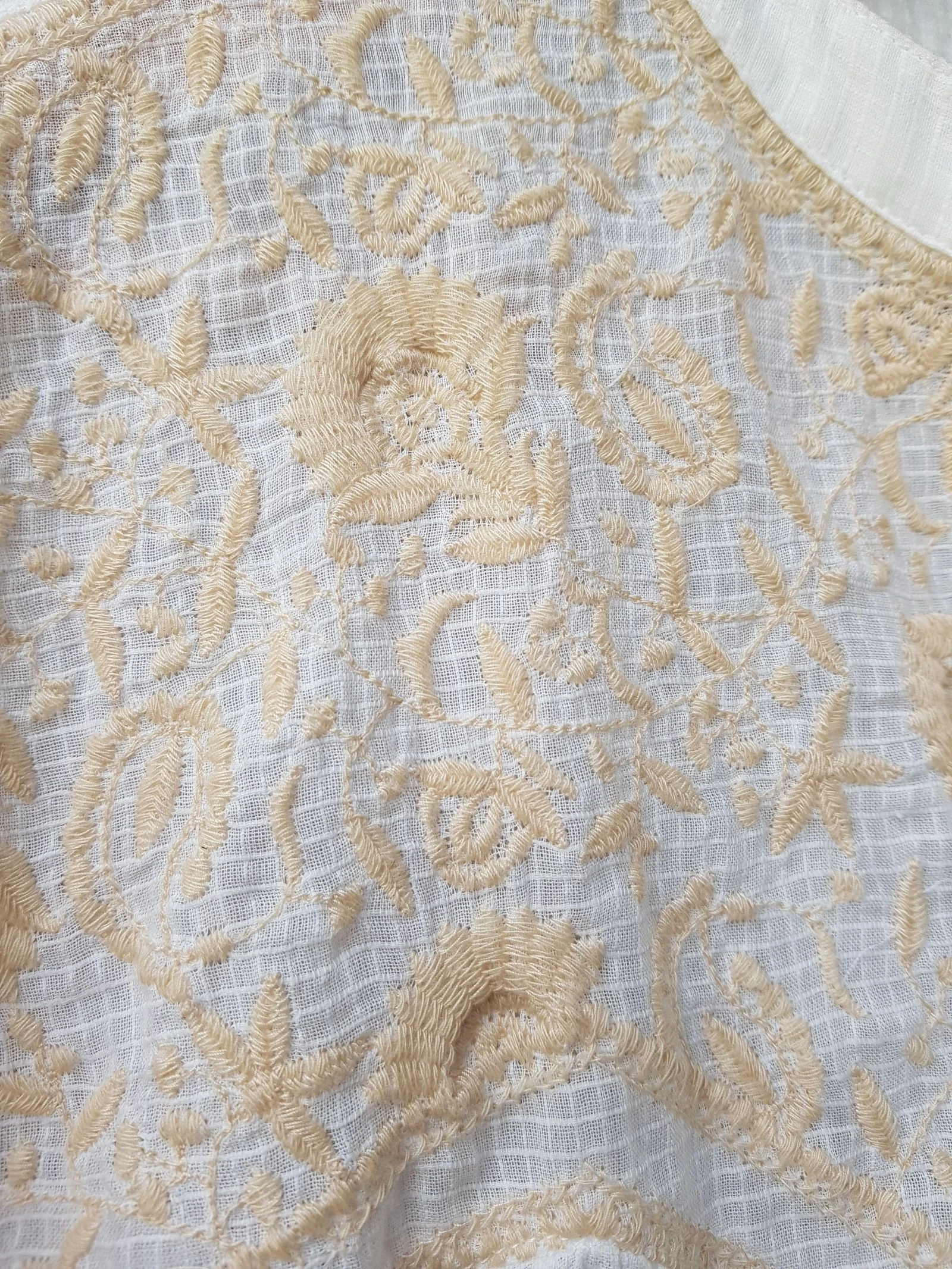 Camisa bordada romântica boho algodão Etam P – photo 4